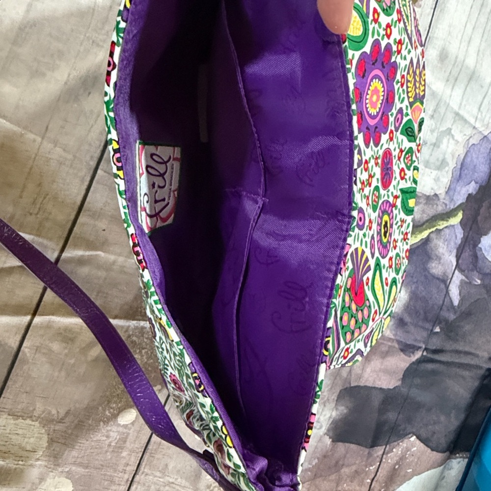 Vera Bradley Floral Pattern Crossbody Bag in Purple and Multi - Picture 7 of 10